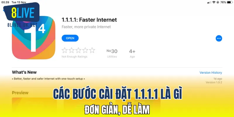 Các bước cài đặt 1.1.1.1 là gì đơn giản, dễ làm