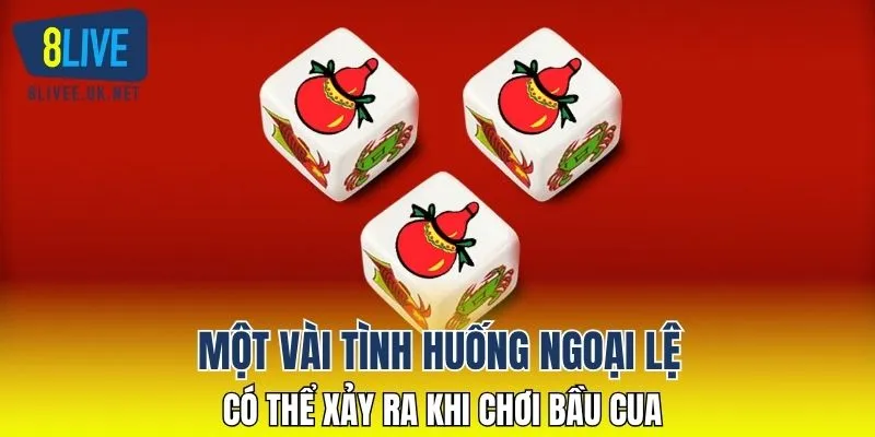 Một vài tình huống ngoại lệ có thể xảy ra khi chơi bầu cua